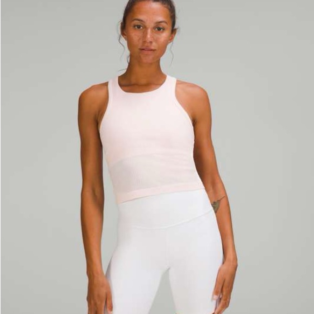 Lululemon Ebb to Street Crop Tank Light Pink size 6
